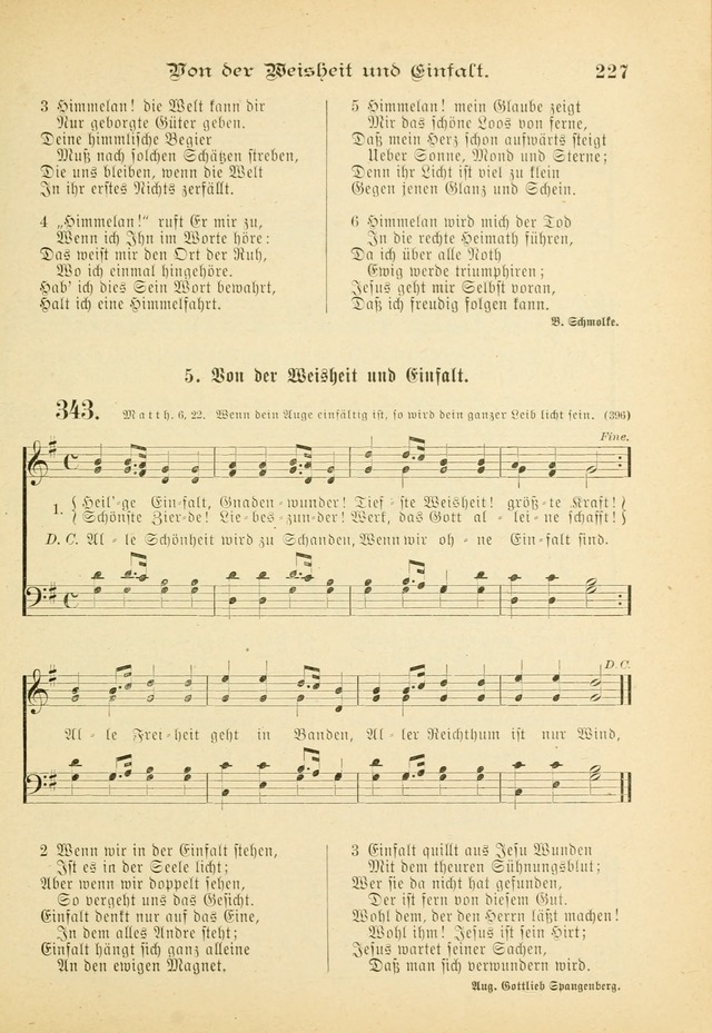 Gesangbuch mit Noten: herausgegeben von der Allgemeinen Conferenz der Mennoniten von Nord-Amerika (3rd. Aufl.) page 227