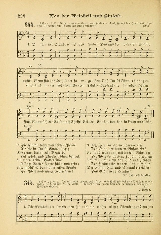 Gesangbuch mit Noten: herausgegeben von der Allgemeinen Conferenz der Mennoniten von Nord-Amerika (3rd. Aufl.) page 228