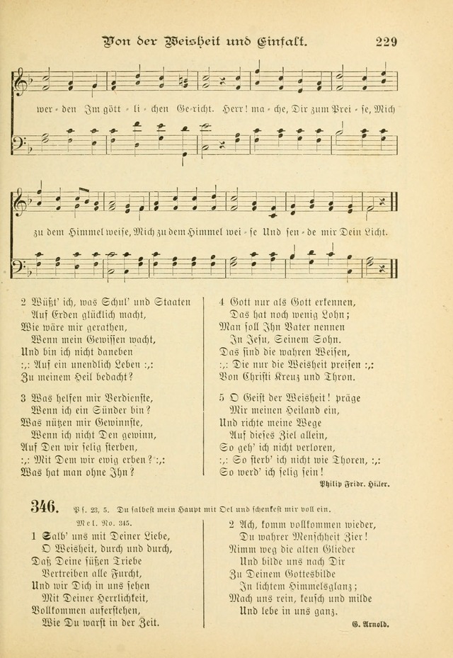 Gesangbuch mit Noten: herausgegeben von der Allgemeinen Conferenz der Mennoniten von Nord-Amerika (3rd. Aufl.) page 229