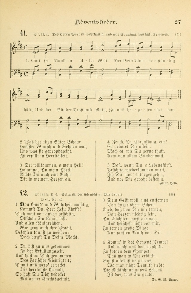 Gesangbuch mit Noten: herausgegeben von der Allgemeinen Conferenz der Mennoniten von Nord-Amerika (3rd. Aufl.) page 27