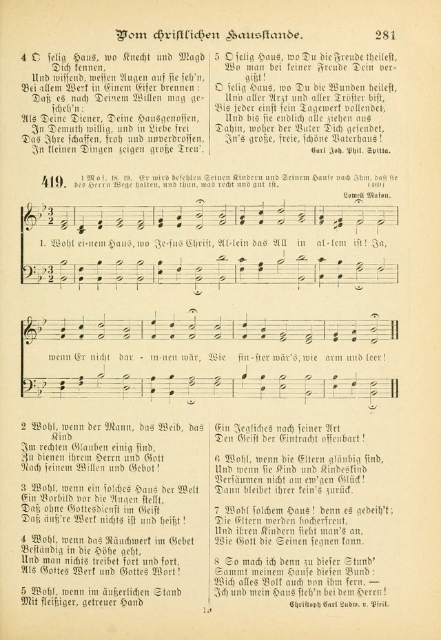 Gesangbuch mit Noten: herausgegeben von der Allgemeinen Conferenz der Mennoniten von Nord-Amerika (3rd. Aufl.) page 281