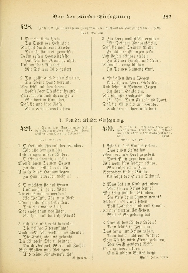 Gesangbuch mit Noten: herausgegeben von der Allgemeinen Conferenz der Mennoniten von Nord-Amerika (3rd. Aufl.) page 287