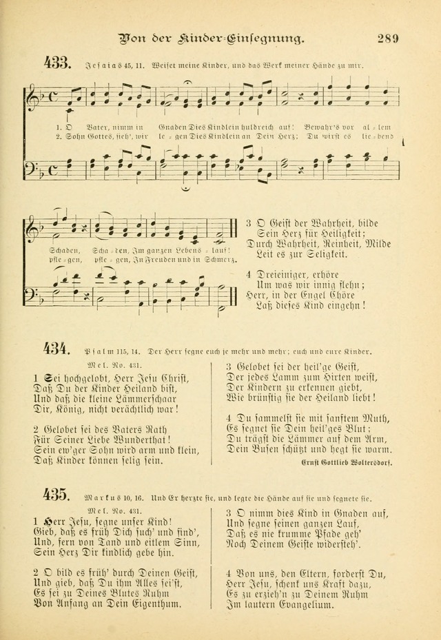 Gesangbuch mit Noten: herausgegeben von der Allgemeinen Conferenz der Mennoniten von Nord-Amerika (3rd. Aufl.) page 289