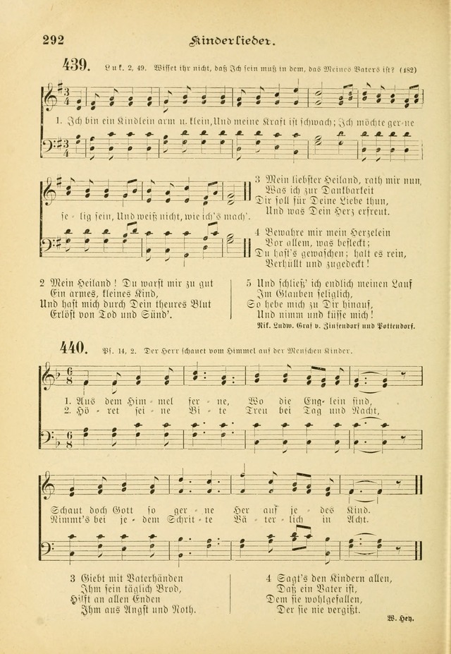 Gesangbuch mit Noten: herausgegeben von der Allgemeinen Conferenz der Mennoniten von Nord-Amerika (3rd. Aufl.) page 292