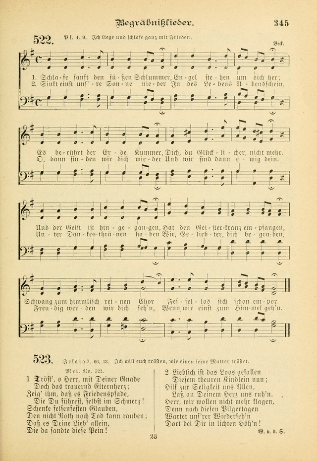 Gesangbuch mit Noten: herausgegeben von der Allgemeinen Conferenz der Mennoniten von Nord-Amerika (3rd. Aufl.) page 345