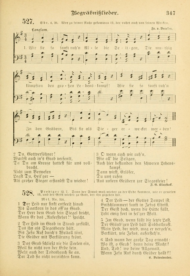 Gesangbuch mit Noten: herausgegeben von der Allgemeinen Conferenz der Mennoniten von Nord-Amerika (3rd. Aufl.) page 347