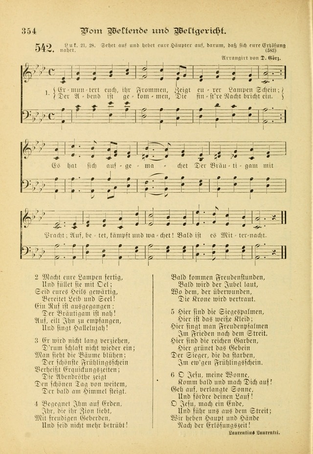 Gesangbuch mit Noten: herausgegeben von der Allgemeinen Conferenz der Mennoniten von Nord-Amerika (3rd. Aufl.) page 354