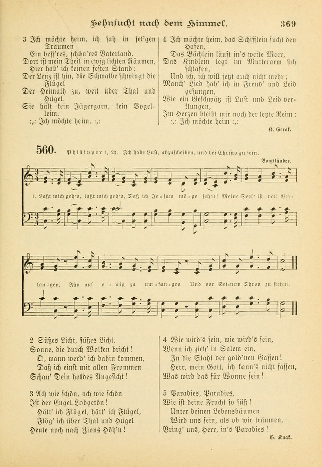 Gesangbuch mit Noten: herausgegeben von der Allgemeinen Conferenz der Mennoniten von Nord-Amerika (3rd. Aufl.) page 369