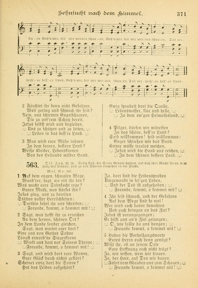 Gesangbuch mit Noten: herausgegeben von der Allgemeinen Conferenz der Mennoniten von Nord-Amerika (3rd. Aufl.) page 371