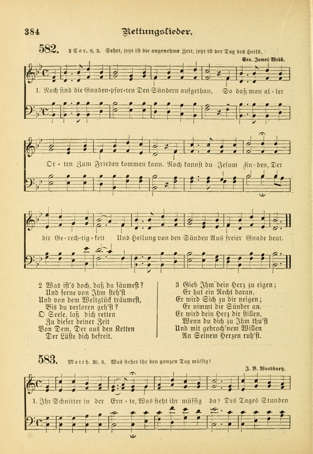 Gesangbuch mit Noten: herausgegeben von der Allgemeinen Conferenz der Mennoniten von Nord-Amerika (3rd. Aufl.) page 384