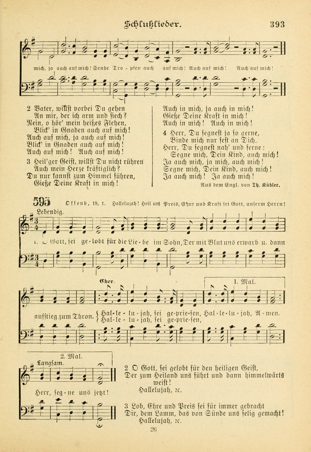 Gesangbuch mit Noten: herausgegeben von der Allgemeinen Conferenz der Mennoniten von Nord-Amerika (3rd. Aufl.) page 393