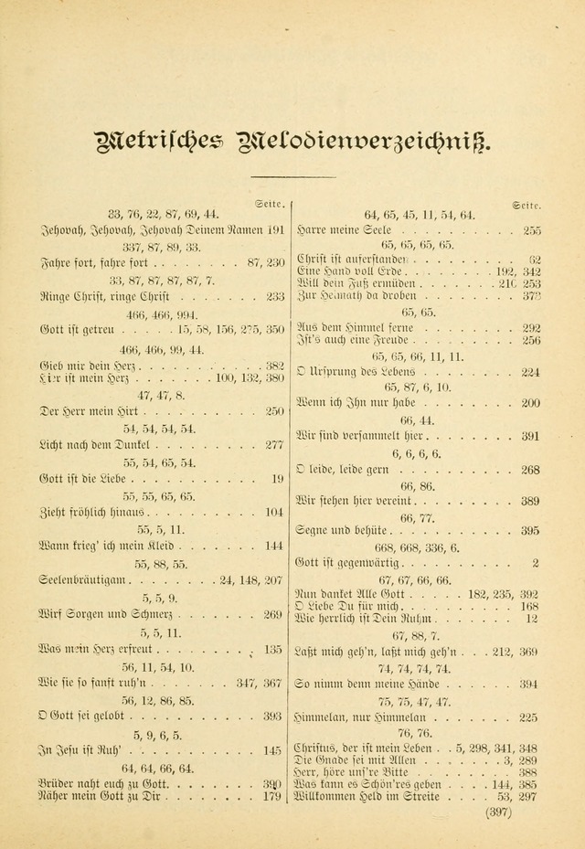 Gesangbuch mit Noten: herausgegeben von der Allgemeinen Conferenz der Mennoniten von Nord-Amerika (3rd. Aufl.) page 397