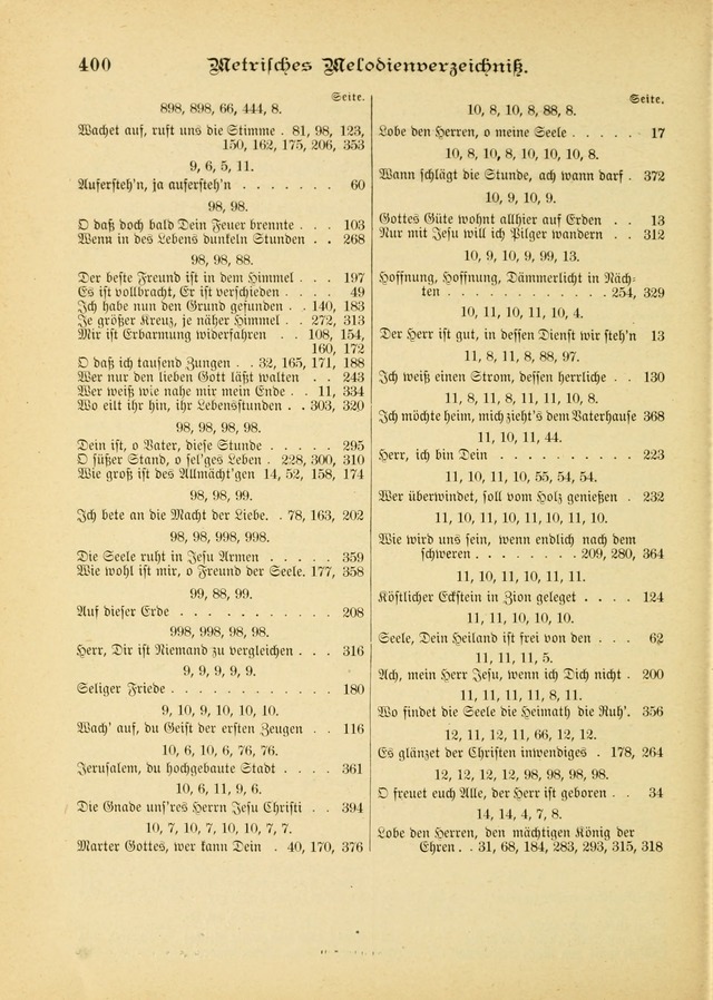 Gesangbuch mit Noten: herausgegeben von der Allgemeinen Conferenz der Mennoniten von Nord-Amerika (3rd. Aufl.) page 400