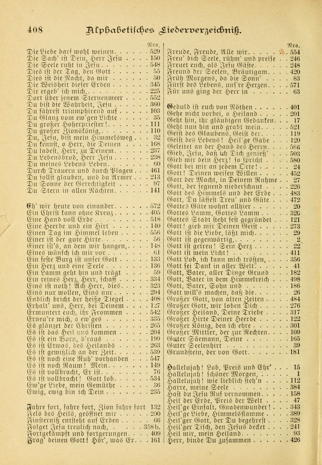 Gesangbuch mit Noten: herausgegeben von der Allgemeinen Conferenz der Mennoniten von Nord-Amerika (3rd. Aufl.) page 408