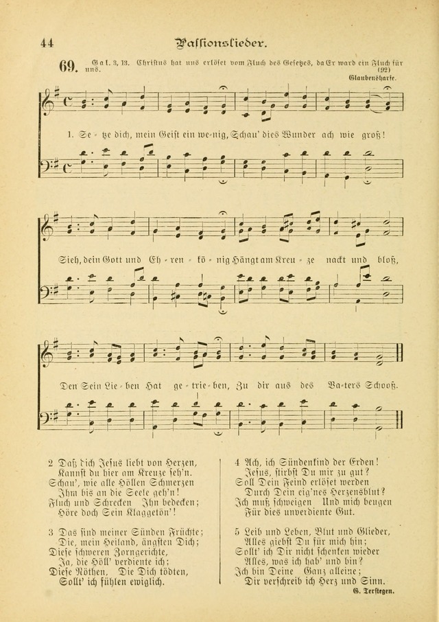 Gesangbuch mit Noten: herausgegeben von der Allgemeinen Conferenz der Mennoniten von Nord-Amerika (3rd. Aufl.) page 44