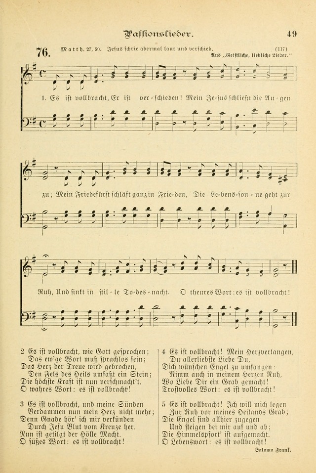 Gesangbuch mit Noten: herausgegeben von der Allgemeinen Conferenz der Mennoniten von Nord-Amerika (3rd. Aufl.) page 49