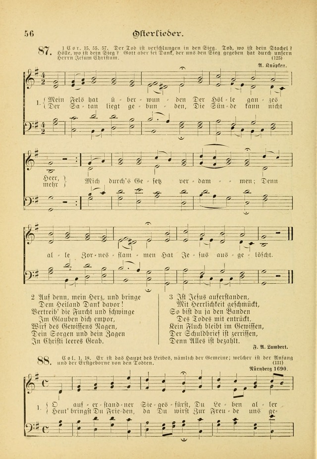 Gesangbuch mit Noten: herausgegeben von der Allgemeinen Conferenz der Mennoniten von Nord-Amerika (3rd. Aufl.) page 56