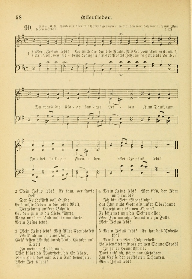 Gesangbuch mit Noten: herausgegeben von der Allgemeinen Conferenz der Mennoniten von Nord-Amerika (3rd. Aufl.) page 58