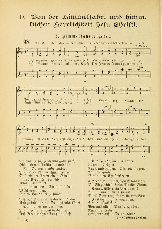 Gesangbuch mit Noten: herausgegeben von der Allgemeinen Conferenz der Mennoniten von Nord-Amerika (3rd. Aufl.) page 64