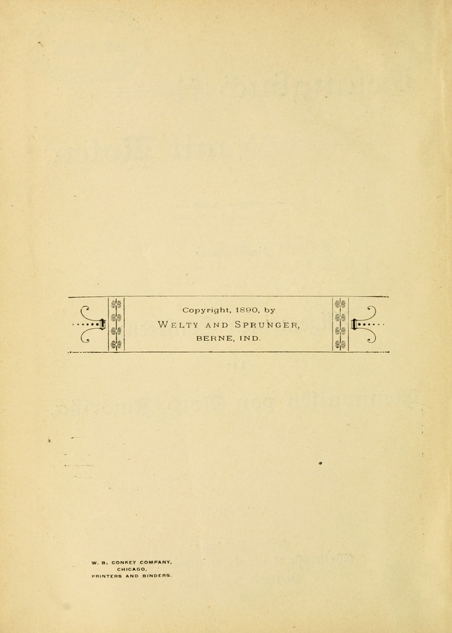 Gesangbuch mit Noten: herausgegeben von der Allgemeinen Conferenz der Mennoniten von Nord-Amerika (3rd. Aufl.) page iv