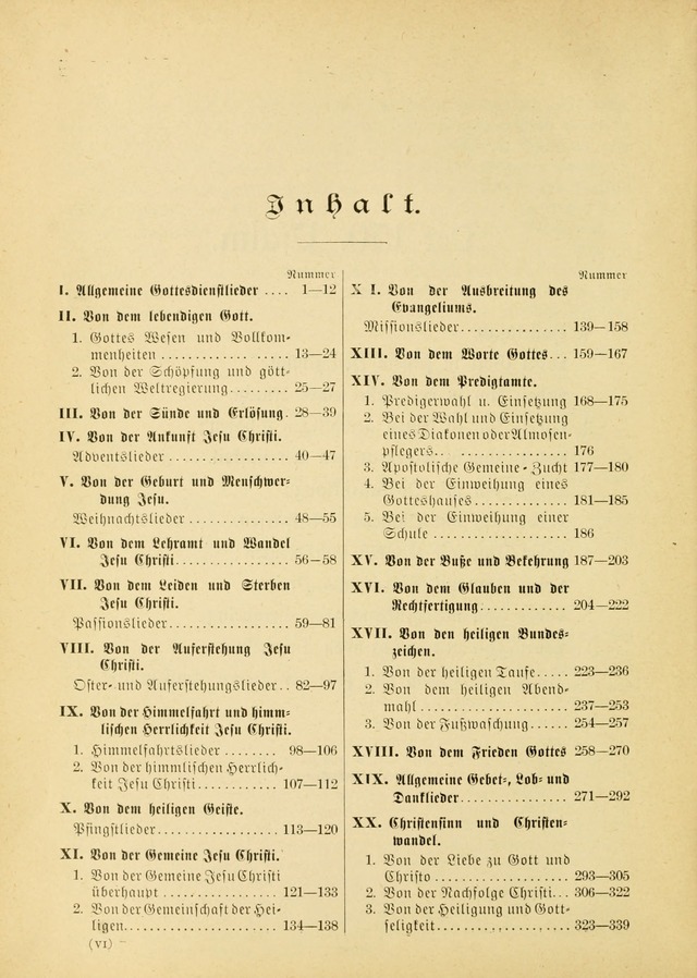 Gesangbuch mit Noten: herausgegeben von der Allgemeinen Conferenz der Mennoniten von Nord-Amerika (3rd. Aufl.) page viii