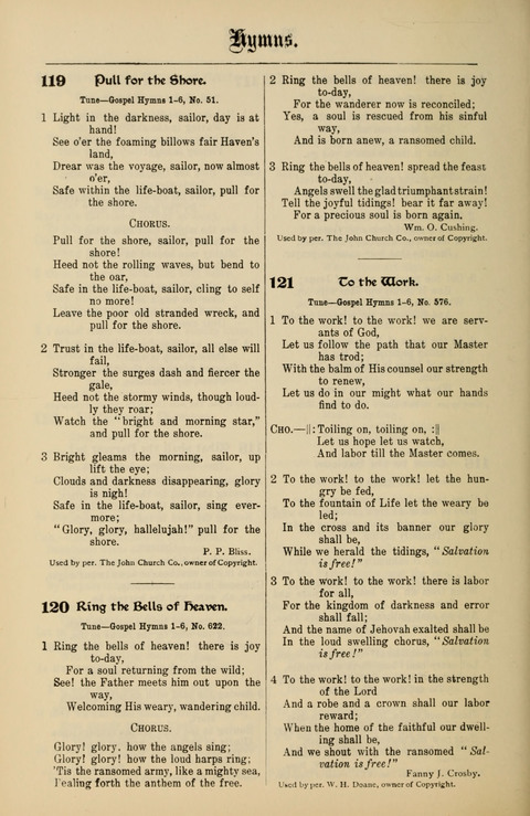 Gospel Melodies New and Old: For use in the Universalist Church page 110