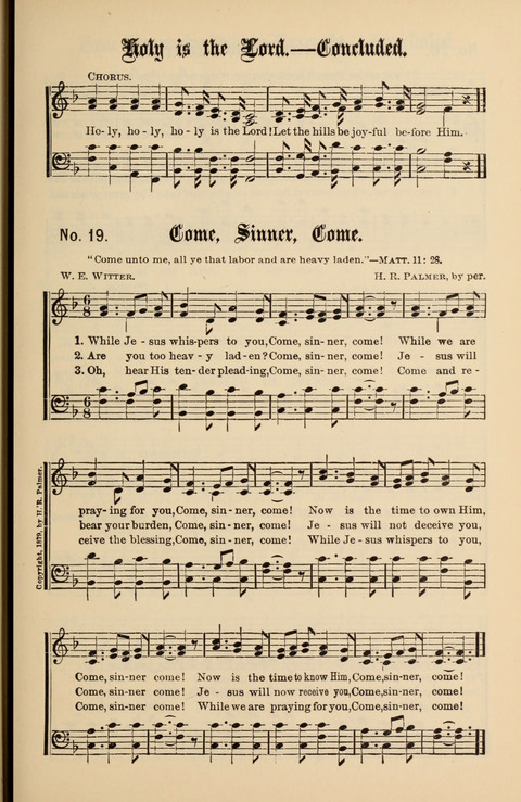 Gospel Melodies New and Old: For use in the Universalist Church page 19