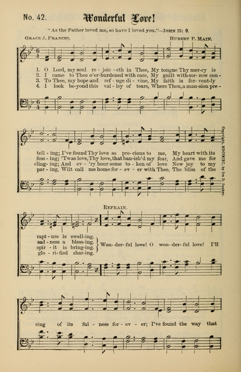 Gospel Melodies New and Old: For use in the Universalist Church page 42