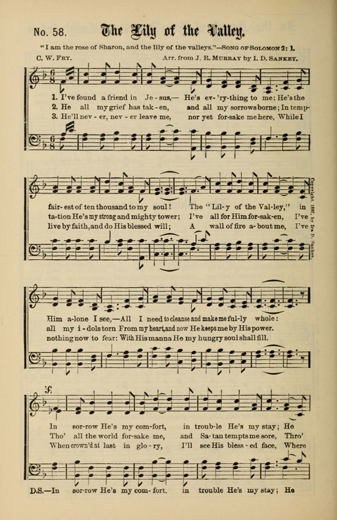 Gospel Melodies New and Old: For use in the Universalist Church page 58