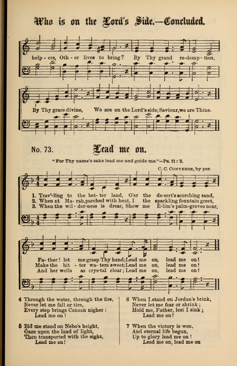 Gospel Melodies New and Old: For use in the Universalist Church page 73