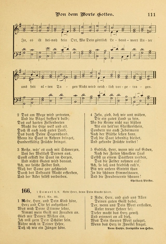 Gesangbuch mit Noten: herausgegeben von der Allgemeinen Conferenz der Mennoniten von Nord-Amerika page 111