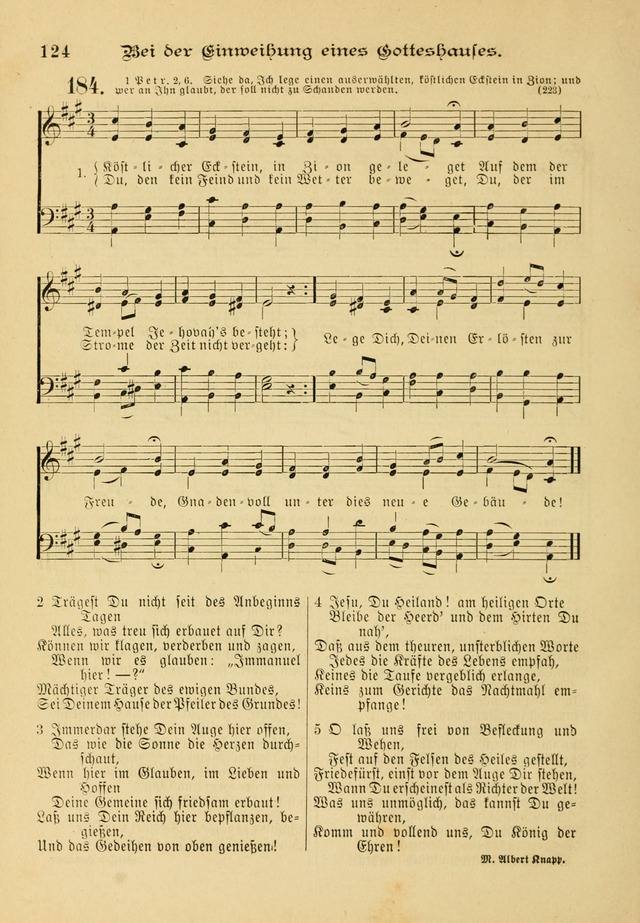 Gesangbuch mit Noten: herausgegeben von der Allgemeinen Conferenz der Mennoniten von Nord-Amerika page 124