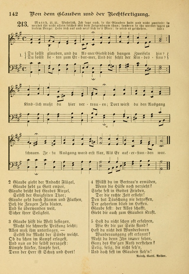 Gesangbuch mit Noten: herausgegeben von der Allgemeinen Conferenz der Mennoniten von Nord-Amerika page 142