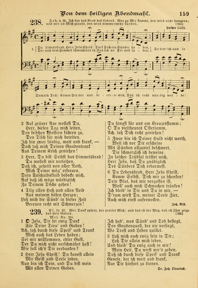 Gesangbuch mit Noten: herausgegeben von der Allgemeinen Conferenz der Mennoniten von Nord-Amerika page 159