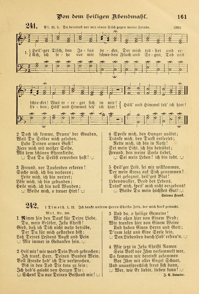 Gesangbuch mit Noten: herausgegeben von der Allgemeinen Conferenz der Mennoniten von Nord-Amerika page 161