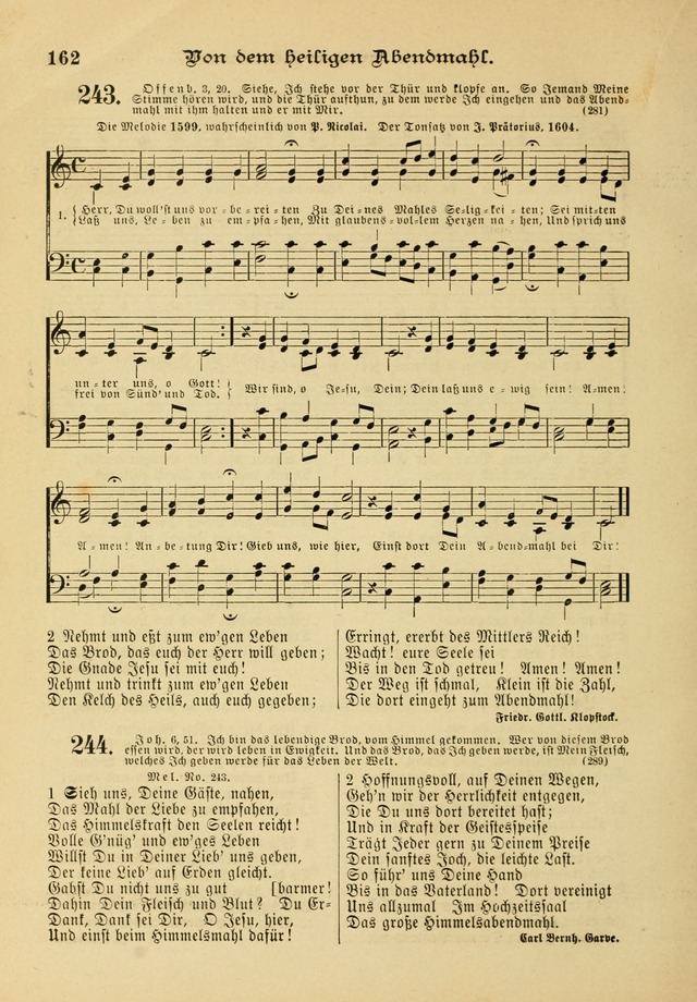 Gesangbuch mit Noten: herausgegeben von der Allgemeinen Conferenz der Mennoniten von Nord-Amerika page 162