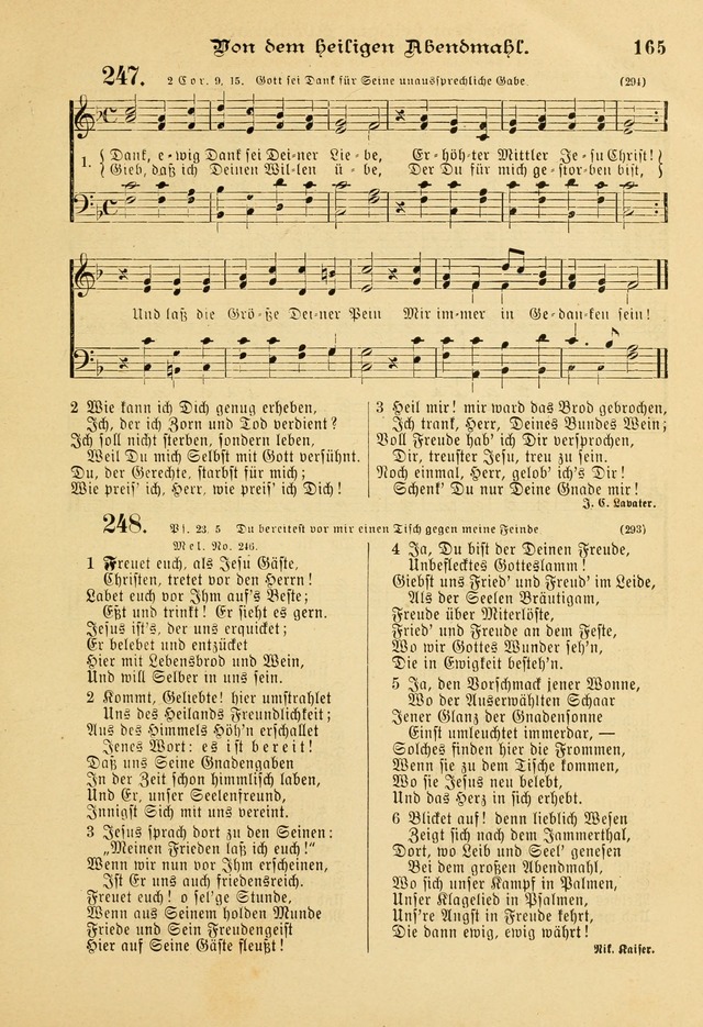 Gesangbuch mit Noten: herausgegeben von der Allgemeinen Conferenz der Mennoniten von Nord-Amerika page 165