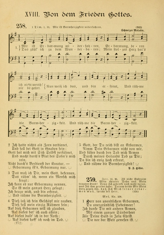 Gesangbuch mit Noten: herausgegeben von der Allgemeinen Conferenz der Mennoniten von Nord-Amerika page 172