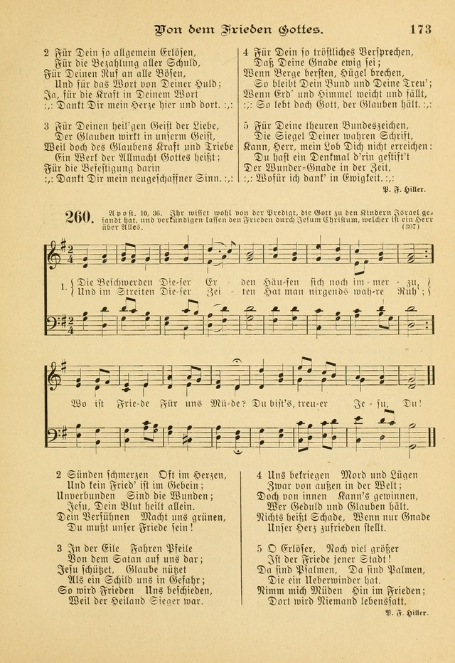 Gesangbuch mit Noten: herausgegeben von der Allgemeinen Conferenz der Mennoniten von Nord-Amerika page 173