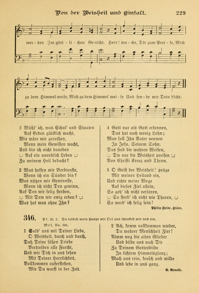 Gesangbuch mit Noten: herausgegeben von der Allgemeinen Conferenz der Mennoniten von Nord-Amerika page 229