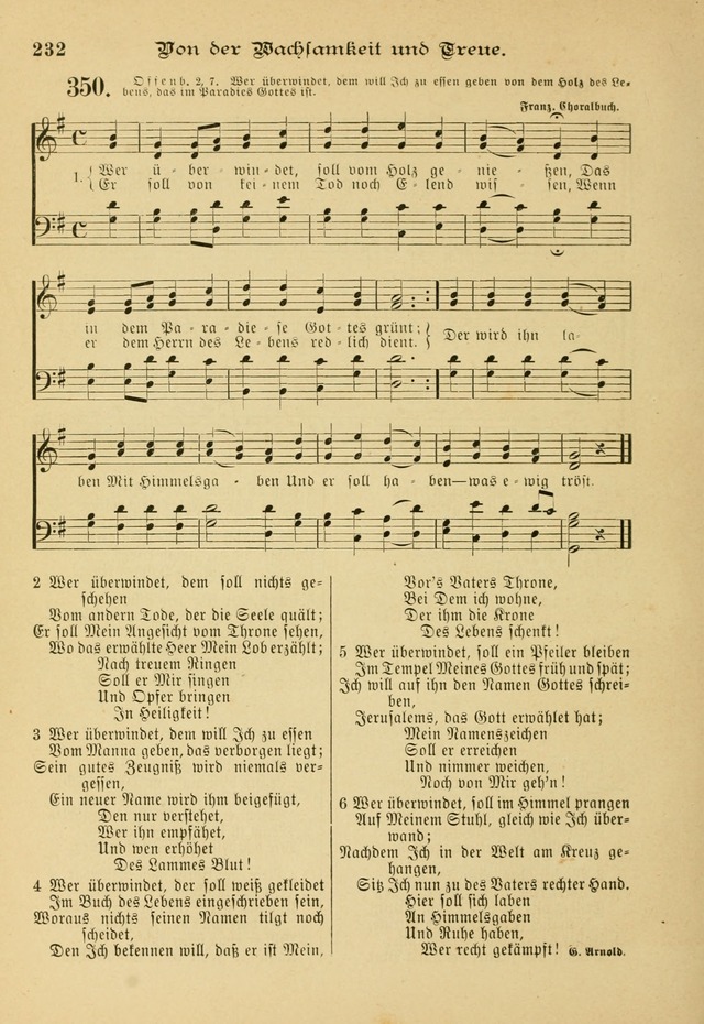 Gesangbuch mit Noten: herausgegeben von der Allgemeinen Conferenz der Mennoniten von Nord-Amerika page 232