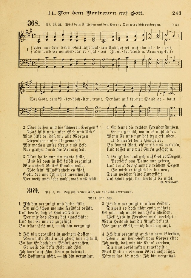 Gesangbuch mit Noten: herausgegeben von der Allgemeinen Conferenz der Mennoniten von Nord-Amerika page 243