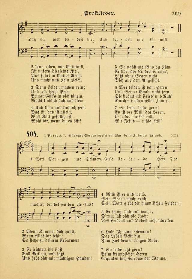 Gesangbuch mit Noten: herausgegeben von der Allgemeinen Conferenz der Mennoniten von Nord-Amerika page 269