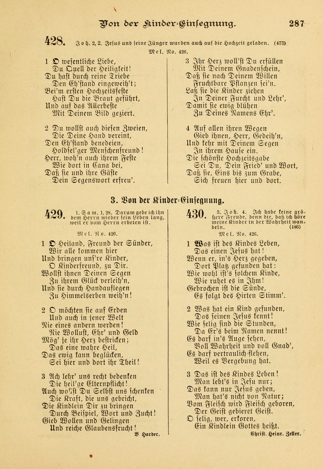 Gesangbuch mit Noten: herausgegeben von der Allgemeinen Conferenz der Mennoniten von Nord-Amerika page 287