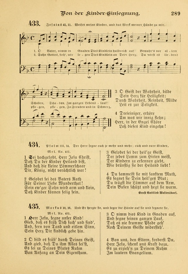 Gesangbuch mit Noten: herausgegeben von der Allgemeinen Conferenz der Mennoniten von Nord-Amerika page 289