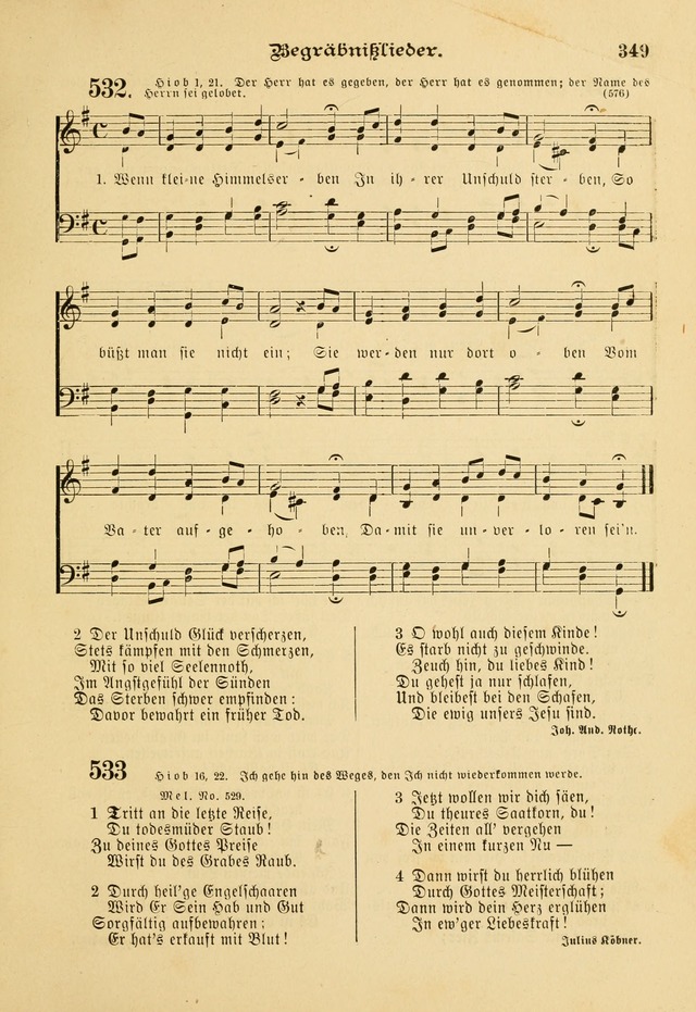 Gesangbuch mit Noten: herausgegeben von der Allgemeinen Conferenz der Mennoniten von Nord-Amerika page 349