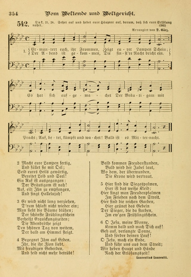 Gesangbuch mit Noten: herausgegeben von der Allgemeinen Conferenz der Mennoniten von Nord-Amerika page 354