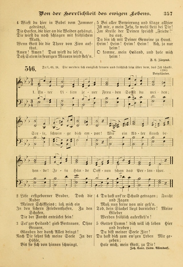 Gesangbuch mit Noten: herausgegeben von der Allgemeinen Conferenz der Mennoniten von Nord-Amerika page 357