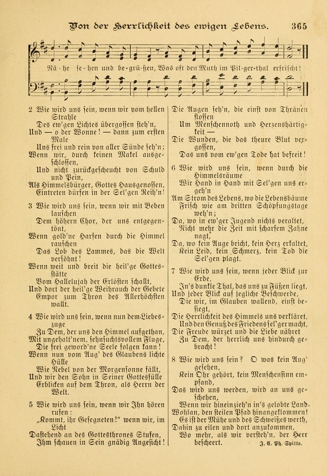 Gesangbuch mit Noten: herausgegeben von der Allgemeinen Conferenz der Mennoniten von Nord-Amerika page 365