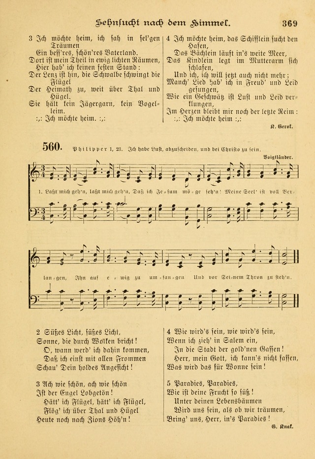 Gesangbuch mit Noten: herausgegeben von der Allgemeinen Conferenz der Mennoniten von Nord-Amerika page 369